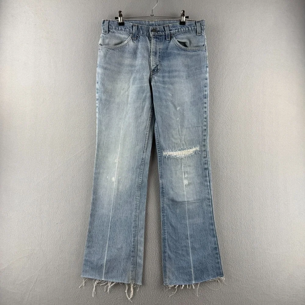 Vintage Levis Jeans Mens Fits 32x30 Blue Denim 517 Bootcut Faded 80s Made in USA